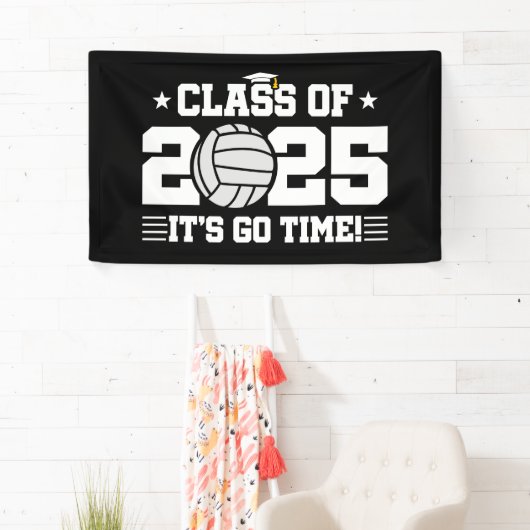 Volleybal Speler Afstuderen Klasse van 2025 Senior Spandoek (Insitu)