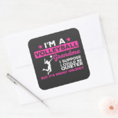 Volleybal Speler Gift | Grappige volleybal oma Vierkante Sticker (Envelop)