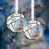 Volleybal Speler Naam Nummer Foto Keepsake Ornament