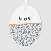 Volleybal Speler NAAM Sport Net Team Keepsake Ornament (voorkant)