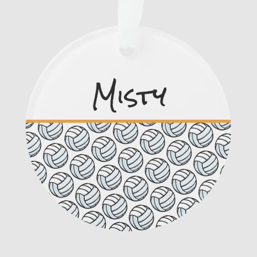 Volleybal Speler NAAM Sport Net Team Keepsake Ornament (voorkant)