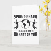 Volleybal speler Spike zo hard volleybal cadeau Kaart (Gele Bloem)