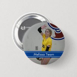 Volleybal Sport Foto Ronde Button 5,7 Cm