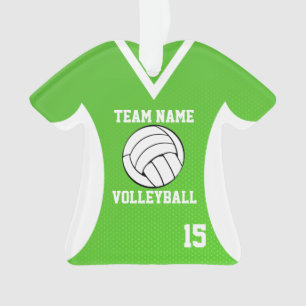 Volleybal Sport Jersey Groen met Foto Ornament