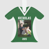 Volleybal Sport Jersey Groen met Foto Ornament (achterkant)