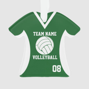 Volleybal Sport Jersey Groen met Foto Ornament