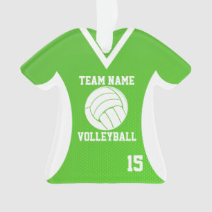 Volleybal Sport Jersey Groen met Foto Ornament
