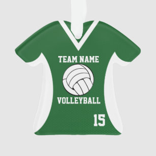 Volleybal Sport Jersey Groen met Foto Ornament