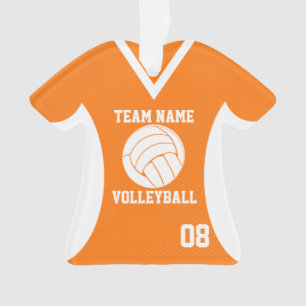Volleybal Sport Jersey Sinaasappel met Foto Ornament