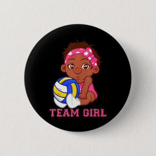 Volleybal Team Jongen en Meisje Geslacht Onthullen Ronde Button 5,7 Cm