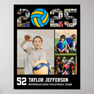 Volleybal Team Senior Klasse van 2025 Fotocollage Poster