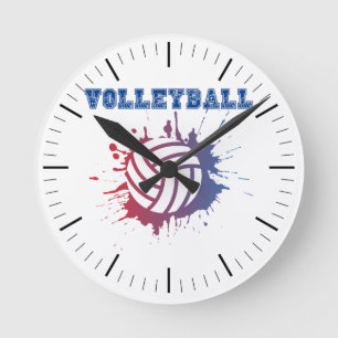 Volleybal Thema 20,3 cm Ronde Acryl Wandklok Klok