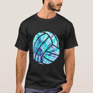 Volleybal Tie Dye Look Blue Paarse Geweldig voor j T-shirt