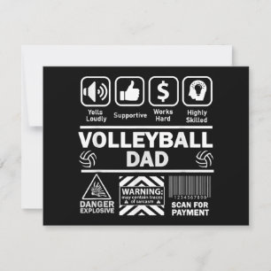 Volleybal Vader Grappige Inhoud van Sport Vader Feestdagenkaart