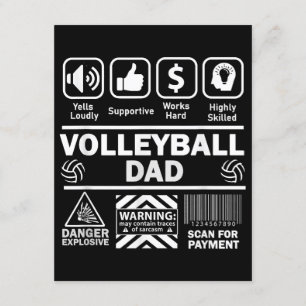 Volleybal Vader Grappige Inhoud van Sport Vader Informatiekaartje