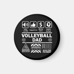 Volleybal Vader Grappige Inhoud van Sport Vader Magneet