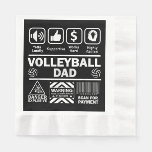 Volleybal Vader Grappige Inhoud van Sport Vader Servet