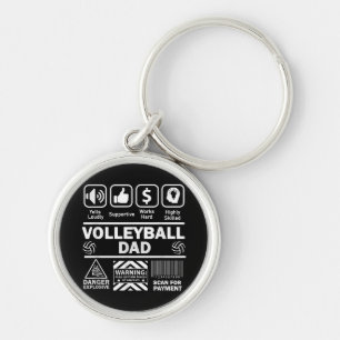 Volleybal Vader Grappige Inhoud van Sport Vader Sleutelhanger