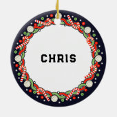 Volleybal Vakantie Gift Keramisch Ornament (Achterkant)