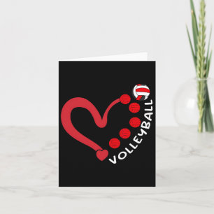 Volleybal Valentijnsdag Hart Volleybal Liefhebbers Kaart