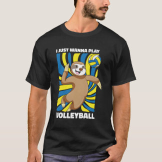 Volleybal Vball Beachvolleybal Luiaard T-shirt