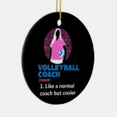 Volleybal - Volleybal Coach Definitie Keramisch Ornament (Rechts)