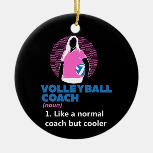 Volleybal - Volleybal Coach Definitie Keramisch Ornament (Voorkant)