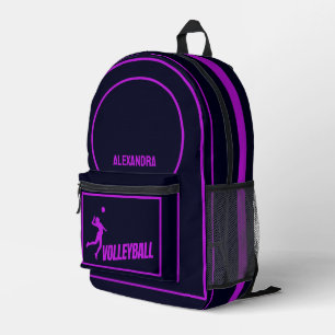 Volleybal, Volleybalspeler meisje, Verjaardagscade Bedrukte Rugzak