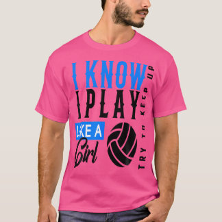 Volleybal voor meisjes in volleybal t-shirt
