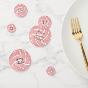 volleybal voor roze girale sportfeesten confetti