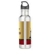 Volleybal Vrouw Speler Classy gepersonaliseerd Waterfles (Achterkant)