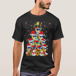 Volleybal Xmas Verlichting Santa Volleybal Kerstmi T-shirt