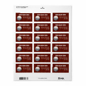 VolleybalAdresetiketten Etiket (Full Sheet)
