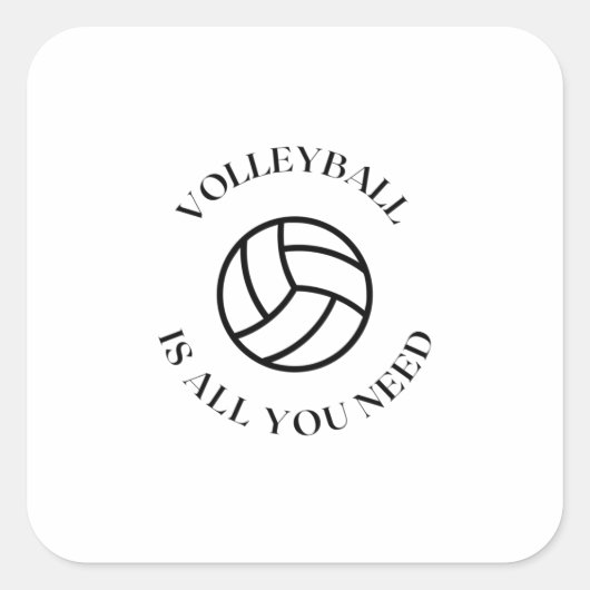 Volleybalbehoefte Vierkante Sticker (Voorkant)