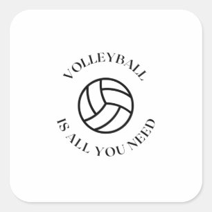 Volleybalbehoefte Vierkante Sticker