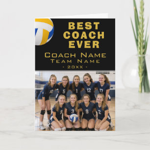 Volleybalcoach Beste Papa Foto Bedankkaart