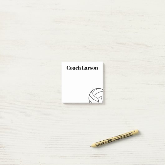 Volleybalcoach dank je cadeau sticky noten! post-it® notes (Op bureau)