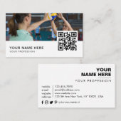 Volleybalcoach QR-code Visitekaartje (Voorkant / Achterkant)