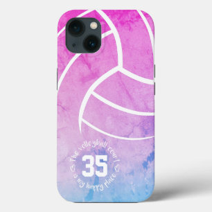 volleybalhof mijn gelukkige plek girly pastels iPhone 13 hoesje