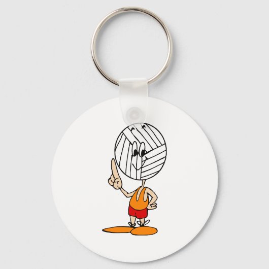 Volleybalhoofd Sleutelhanger (Voorkant)