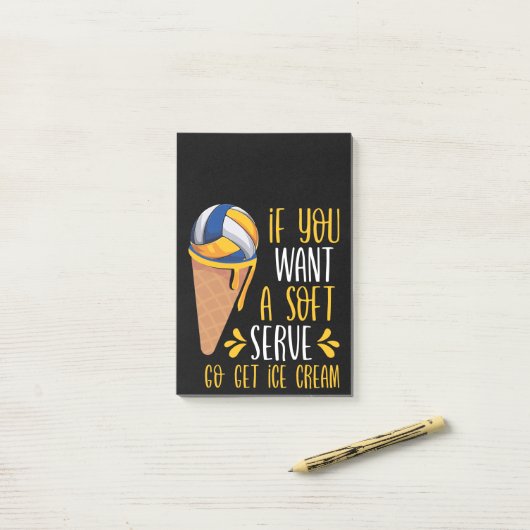 Volleybalijs Post-it® Notes (Op bureau)