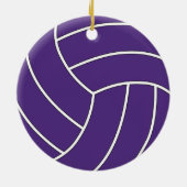 Volleyball Aangepaste kleuren en kerstversiering v Keramisch Ornament (Achterkant)