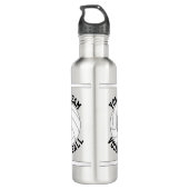 Volleyball Aangepaste teamnaam en afspeelnummers Waterfles (Achterkant)