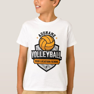 Volleyball ADD TEXT School Varsity Team Speler T-shirt