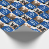 Volleyball Afstuderen Sport Blauw Cadeaupapier (Hoek)