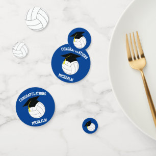Volleyball Afstuderen Sport Blauw Confetti