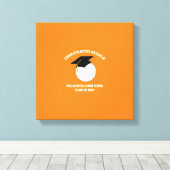 Volleyball Afstuderen Sport Oranje Canvas Afdruk (Insitu (Houten vloer))