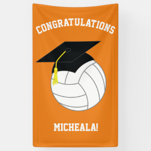 Volleyball Afstuderen Sport Oranje Spandoek