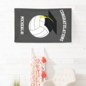 Volleyball Afstuderen Sportgrijs Spandoek (Insitu)