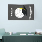 Volleyball Afstuderen Sportgrijs Spandoek (Beurs)